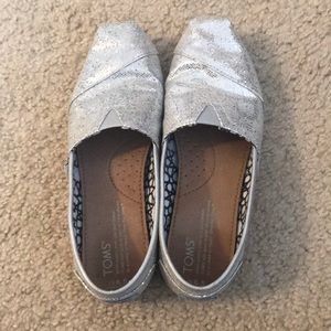 Silver Glitter TOMS